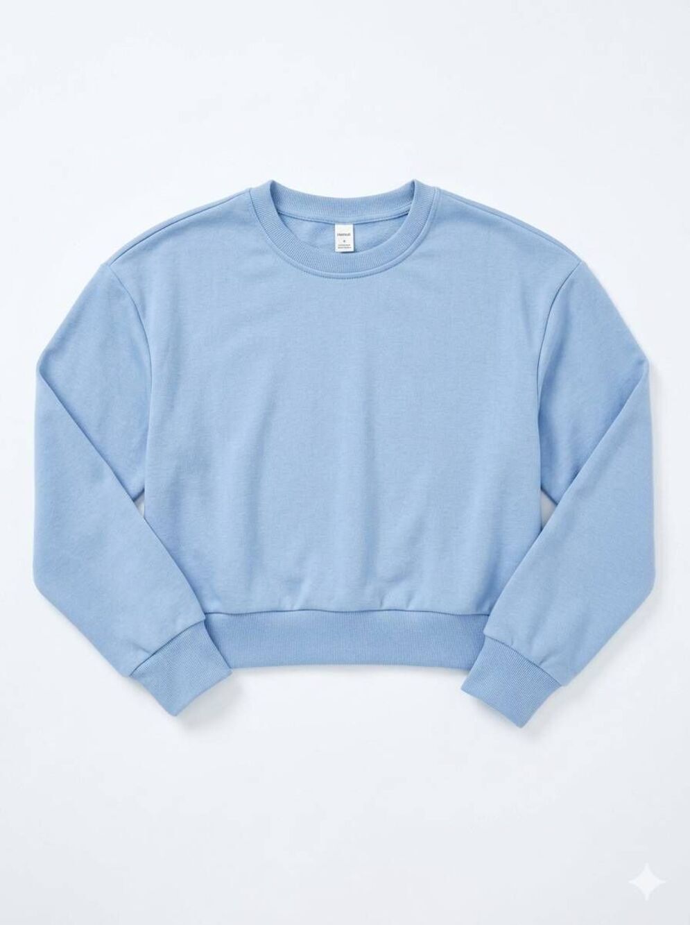 ☔️🔸️NWT Blue Loose Cropped Long Sleeve Sweatshirt Medium